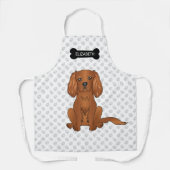 Tablier Chien Cavalier King Charles Spaniel Ruby & Nom (Recto)
