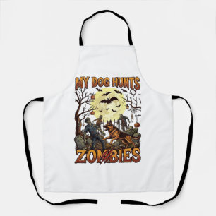 Tablier Chien chasse les zombies Halloween Berger allemand