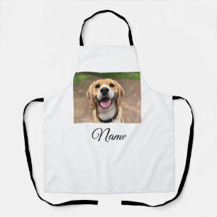Tablier Chien chat photo ajouter le nom de l'animal de com