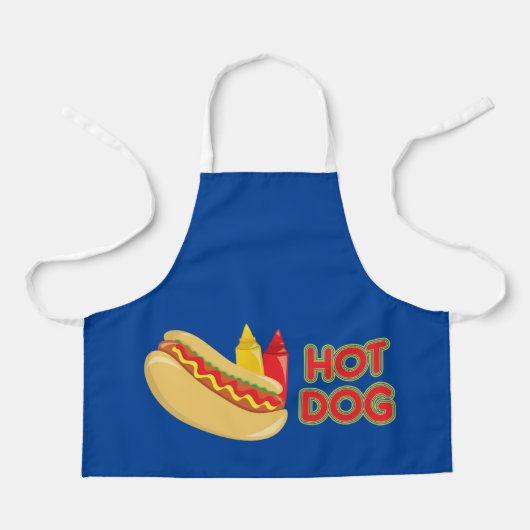 Tablier Chien chaud avec moutarde et Ketchup (Recto)