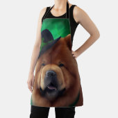 Tablier Chien Chow Chow en tenue de la Saint-Patrick (Insitu)