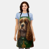 Tablier Chien Cocker Spaniel en tenue de la Saint-Patrick (Porté)