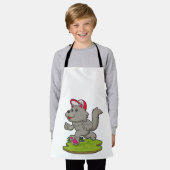 Tablier Chien comme coureur avec Casquette (Porté)