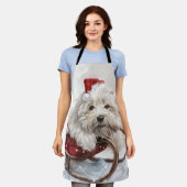 Tablier Chien Coton De Tulear Noël Festif (Porté)