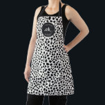 Tablier Chien dalmate Abstrait Motif Monogramme<br><div class="desc">L'Abstrait Motif de Chien Dalmatien Monogram Apron ajoute une touche ludique et personnalisée à votre expérience de cuisine ou de cuisson. Doté d'un design abstrait amusant et d'un monogramme, ce tablier est parfait pour les amoureux de les chiens et fait un excellent cadeau pour les anniversaires, les vacances ou les...</div>