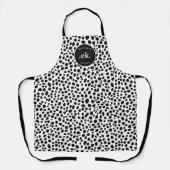 Tablier Chien dalmate Abstrait Motif Monogramme (Recto)