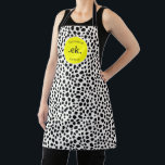 Tablier Chien dalmate Abstrait Motif Monogramme jaune<br><div class="desc">Ajoutez une touche amusante et vibrante à votre cuisine avec l'Abstrait Motif Dalmatien Dog Neon Yellow Monogram Apron. Doté d'un design abstrait et ludique en noir et blanc avec un pop de rose chaud, cet espace est à la fois élégant et fonctionnel. Personnalisez-le avec un monogramme pour un flair unique,...</div>