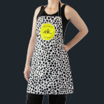 Tablier Chien dalmate Abstrait Motif Monogramme jaune<br><div class="desc">Ajoutez une touche amusante et vibrante à votre cuisine avec l'Abstrait Motif Dalmatien Dog Neon Yellow Monogram Apron. Doté d'un design abstrait et ludique en noir et blanc avec un pop de rose chaud, cet espace est à la fois élégant et fonctionnel. Personnalisez-le avec un monogramme pour un flair unique,...</div>