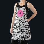 Tablier Chien dalmate Abstrait Motif rose chaud Monogramme<br><div class="desc">Ajoutez une touche amusante et vibrante à votre cuisine avec l'Abstrait Dog Motif Hot Pink Monogram Apron. Doté d'un design abstrait et ludique en noir et blanc avec un pop de rose chaud, cet espace est à la fois élégant et fonctionnel. Personnalisez-le avec un monogramme pour un flair unique, ce...</div>
