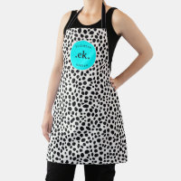 Chien dalmate Abstrait Motif rose chaud Monogramme