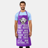 Tablier Chien dalmate Chaque Snack Que Vous Cuisez (Porté)