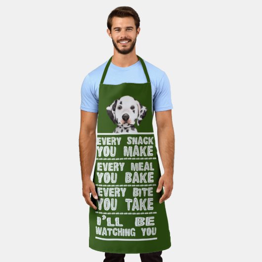 Tablier Chien dalmate Chaque Snack Que Vous Cuisez (Porté)
