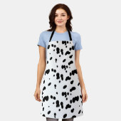Tablier Chien dalmate Motif noir et blanc (Porté)