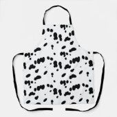 Tablier Chien dalmate Motif noir et blanc (Recto)