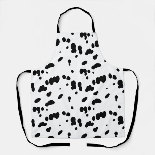 Tablier Chien dalmate Motif noir et blanc (Recto)