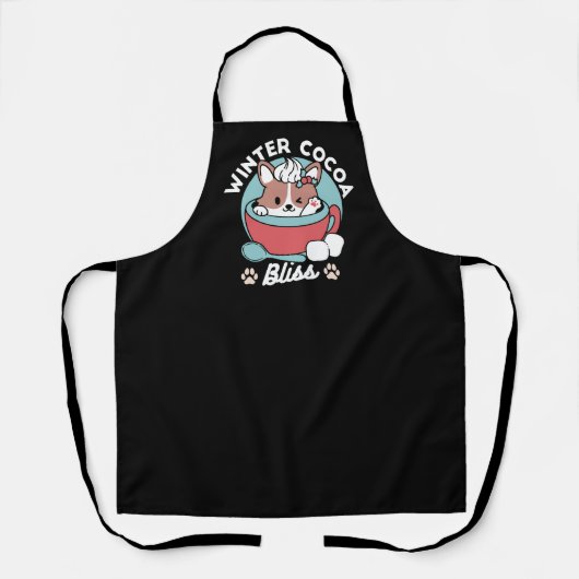 Tablier Chien dans la Mug Festive pour Vibes de vacances - (Recto)