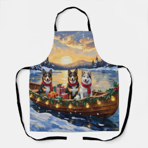 Tablier Chien de Bétail Australien Bateau de Noël de Fêtes