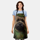Tablier Chien de Cairn Terrier en Robe de la Saint Patrick (Porté)