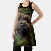 Tablier Chien de Cairn Terrier en Robe de la Saint Patrick (Insitu)