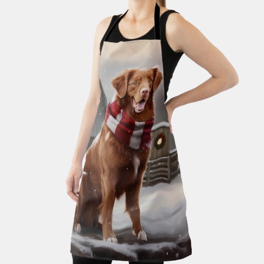 Tablier Chien de canard de la Nouvelle-Écosse en Noël de n (Insitu)