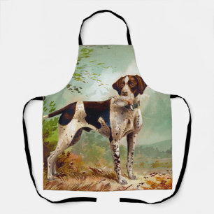 Tablier Chien de chasse avec oiseau dans la bouche