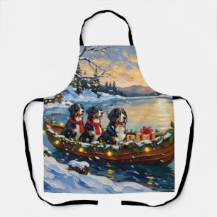 Tablier Chien de montagne de Berne Noël Bateau Fêtes