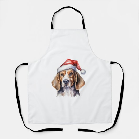 Tablier Chien de Noël beagle (Recto)