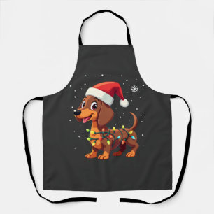 Tablier Chien de Noël Dachshund Père Noël Xmas Wiener 3