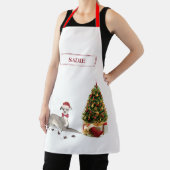 Tablier Chien de Noël italien Greyhound avec arbre (Insitu)