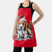 Tablier Chien de Noël mignon (Insitu)