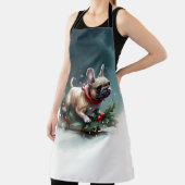 Tablier Chien de Noël neige hiver (Insitu)