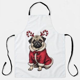 Tablier Chien de Pub en Tenue de Père Noël pour les Amateu