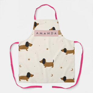Tablier Chien de race Dachshund Brun Mignon Personnalisé