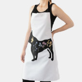 Tablier Chien de taureau français fleur sauvage (Insitu)