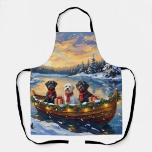 Tablier Chien d'eau portugais Noël Bateau Fêtes