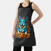 Tablier Chien d'Halloween avec citrouilles Jack O Lantern_ (Insitu)