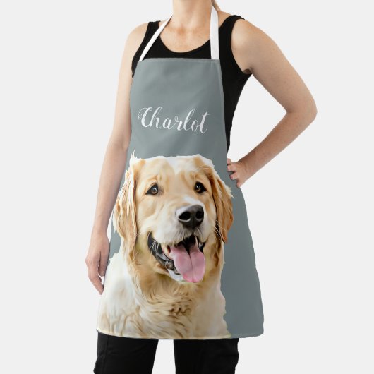 Tablier Chien d'or retriever personnalisé Chien dessiné pe (Insitu)