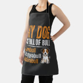Tablier Chien drôle plein de taureau design (Insitu)