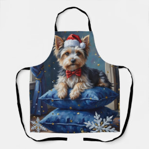 Tablier Chien élégant Biewer Terrier Velvet Noël