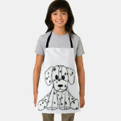 Tablier Chien en dalmate dessin simple noir (Insitu)