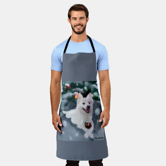 Tablier Chien Esquimau Américain Noël (Porté)