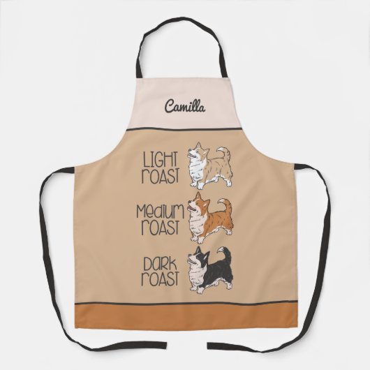 Tablier Chien et café de Corgi (Recto)