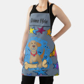 Tablier Chien et os, ajouter du texte, Apron (Insitu)