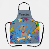 Tablier Chien et os, ajouter du texte, Apron (Recto)