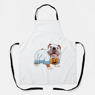 Tablier Chien fantôme Bulldog Halloween