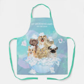 Tablier Chien Grooming Chat Spa Vert Animaux Salon (Recto)