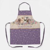 Tablier Chien Grooming Vétérinaire Salon pourpre (Recto)