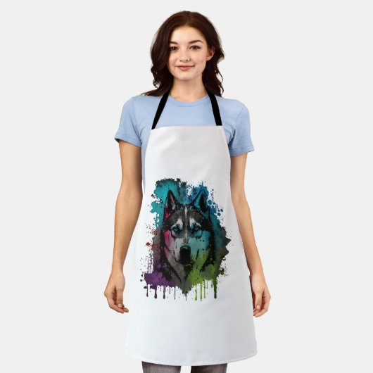 Tablier Chien Husky (Porté)