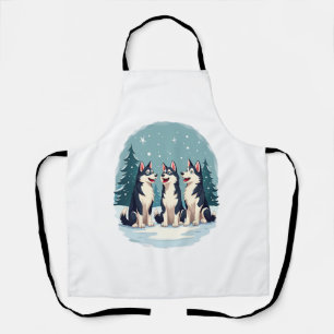 Tablier Chien Husky Christmas Choir