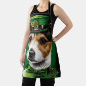 Tablier Chien Jack Russell en robe de la Saint-Patrick (Insitu)